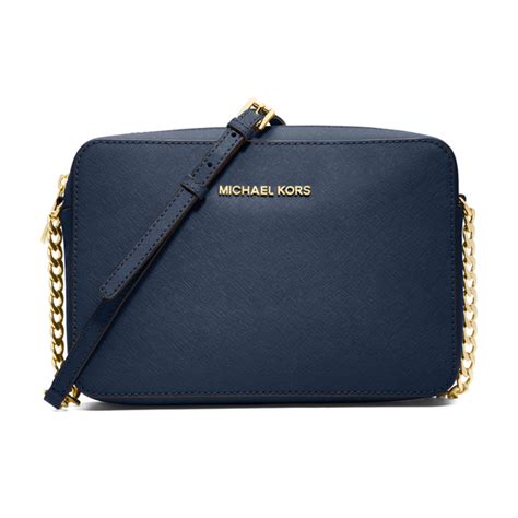 michael kors jet set crossbody navy|Michael Kors jetsetter crossbody.